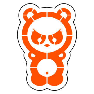 Dangerous Panda Sticker (Orange)